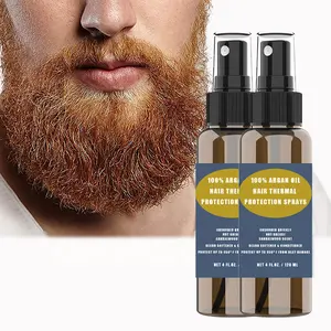Saç sakal isı koruyucu sprey sakal bakımı 100% saf Argan yağı termal koruyucu yumuşatıcı kremi çay ağacı Jojoba ile