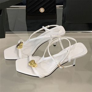 Sandalias de Tacón Alto Rojas con Punta Abierta, Cómodas y Personalizadas para Mujer, Zapatos de Boda, Diseño 2025 - Product Image 2