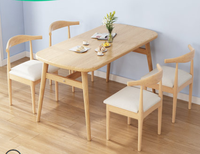 Ensemble table à manger et chaise, petite table nordique moderne, simple, rectangulaire, pour famille, nouvelle collection