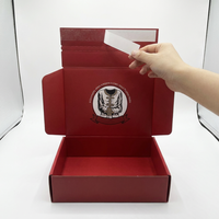 Emballage d'expédition réutilisable pour le commerce électronique, boîte d'expédition en carton ondulé auto-adhésive avec fermeture éclair, boîte postale