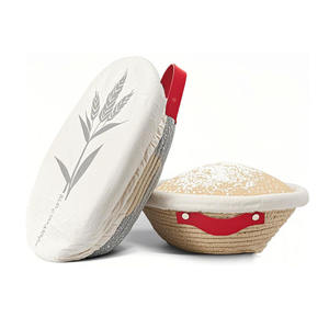 ตะกร้าใส่ขนมปังทรงกลม9นิ้วสำหรับทำขนมปังทำจากผ้าฝ้ายทรงกลมสองชั้น - Product Image 1