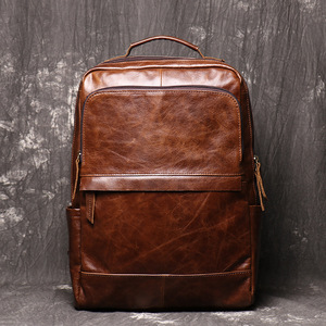 Sac à bandoulière vintage en cuir véritable fait à la main, fermeture éclair, antivol, imperméable, portable, grande capacité - Product Image 2
