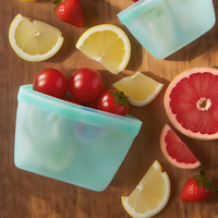Sac de rangement en silicone de qualité alimentaire Pochette d'emballage alimentaire réutilisable personnalisée sans BPA pour la cuisine Caractéristiques de compression