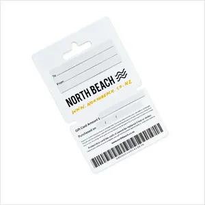 Libre troquelado 2 en 1o 3 en 1 banda magnética separable de plástico Combo Impresión de tarjetas Snap Combo tarjetas de regalo PVC keytag con encabezado agujero