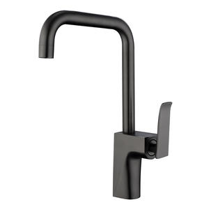 Robinet de cuisine et de salle de bain minimaliste moderne tout en cuivre, à un seul trou, avec activation par levage, robinet universel pour eau chaude/froide - Product Image 2
