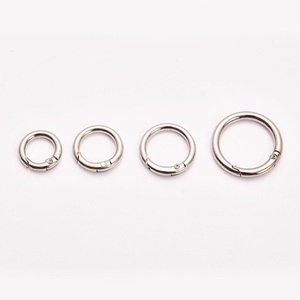 Vente en gros métal de haute qualité alliage de zinc couleur argent noir anneau rond fendu à ressort porte-clés <span class=keywords><strong>boucle</strong></span> anneau pour sac en cuir - Product Image 5
