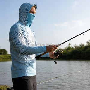 Magliette da Pesca Personalizzate UPF 50+ per Uomo, Protezione <span class=keywords><strong>UV</strong></span>, Maniche Lunghe, con Cappuccio e Maschera Integrata - Product Image 6