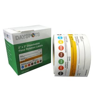 Etiquetas Personalizadas para Contenedores de Alimentos de 2x1 Pulgadas, Etiquetas Autoadhesivas Solubles en Agua, Etiquetas Lavables Removibles - Product Image 1