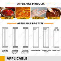 Machine d'emballage automatique multi-voies pour sachets de pâte d'amande épaisse, beurre de cacahuète, liquides visqueux et chocolat