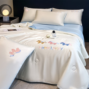 Nouvelle Couette d'été brodée motif poney 2026 et Ensemble de literie 4 pièces |   <span class=keywords><strong>Série</strong></span> Chasing Dreams - Product Image 4