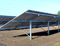 Support de montage au sol pour panneaux solaires réglables Super Solar en acier galvanisé à chaud avec base à vis, structure résistante aux vents forts et aux charges de neige