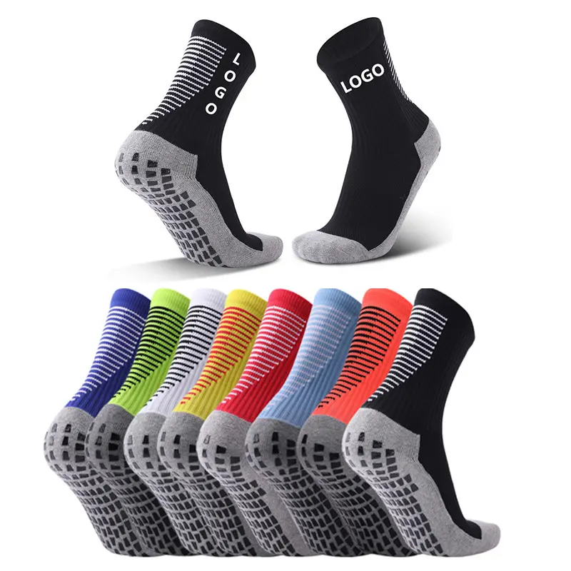 Calzini da calcio in cotone antiscivolo per l'erogazione della presa della squadra sportiva antiscivolo personalizzati calzini sportivi Unisex