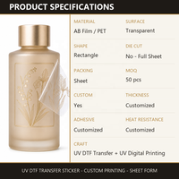 Autocollant adhésif UV, impression personnalisée, vinyle transparent haute précision, imperméable, étiquettes pour flacons de parfum, emballages cosmétiques, emballages pour rouges à lèvres