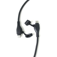 Cable USB-C a USB-C de 1000 mm, Impermeable, Carga Rápida de 3A, Conductor de Cobre Puro, Revestimiento de TPE/PVC, Blindaje Trenzado, Tapas Impermeables