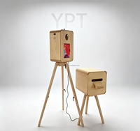Photomaton en bois vintage personnalisé, photomaton DSLR pour mariages et événements, compatible avec iPad