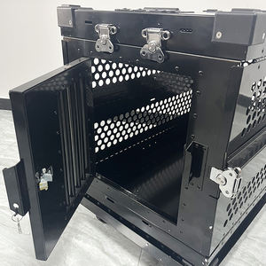 การขนส่งการบินที่กำหนดเองการเดินทางรถหนักสุนัขสุนัขกรงอลูมิเนียมสุนัขลัง - Product Image 2