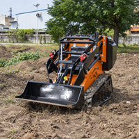 Mini-chargeuse compacte sur chenilles hydraulique diesel Antspower avec accessoires, moteur Yanmar pour l'agriculture, l'aménagement paysager et l'entretien des propriétés