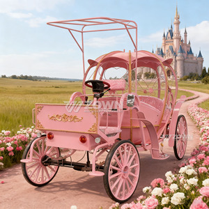 Fournisseur d'usine : Chariot de chevaux Royal, Chariot citrouille blanc de conte de fées, Accessoires de décoration de mariage, Électrique - Product Image 1