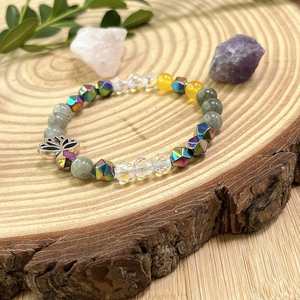 Natural Stone <b>Bracelet</b> Colorful Glass <b>Beaded</b> Positive Vibrations Seamless Strict Quality Control Mixed Batch Support - Product Image 4