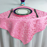 Serviette de table pliée lavable Dailu en tissu jacquard damassé polyester, motif floral bleu et rouge, personnalisée, pour mariage et fête, couleur violet