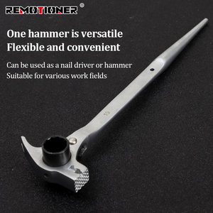 Clé à cliquet 3-en-1 avec marteau à griffes 19 mm pour échafaudage, construction et réparation automobile - Product Image 3