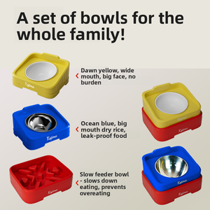 Comedero Kajima <span class=keywords><strong>Lego</strong></span> Square de Acero Inoxidable y Cerámica para Perros y Gatos con Diseño Antideslizante y Soporte para el Cuello para Alimentación Lenta - Product Image 4