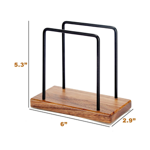 Trang Trí Nội Thất Tùy Chỉnh Kim Loại Khăn Ăn Chủ Đứng Cổ Điển Gỗ Và Thép Không Gỉ Khăn Ăn Đứng Bằng Gỗ Thớt Hội Đồng Quản Trị Giá - Product Image 3