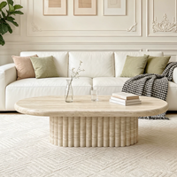 Table basse ronde en marbre rose moderne et minimaliste, facile à nettoyer, pour la maison