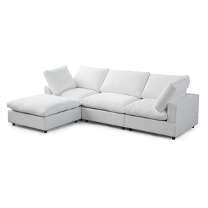Sofá Modular Ajustable <span class=keywords><strong>Urban</strong></span> Comfort con Tela de Lino y Patas de Madera Resistentes para Espacios de Vida Contemporáneos - Product Image 2