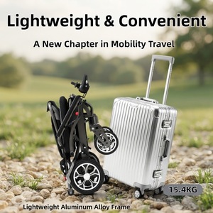 Lightweight Foldable Electric Wheelchair With Night Vision Lights & LCD Display, Safe For Night Travel, Ideal For The Elderly