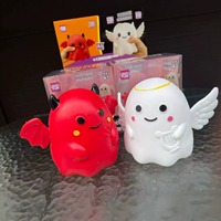 Smushmart Squishy Hantu Jumbo Malaikat Iblis Lembut Dapat Diremas Sensorik Fidget Pereda Stres Hadiah Anak-Anak Mainan Squishy Hantu Jumbo Grosir