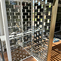 Brique de verre transparente à haute transmission lumineuse, bloc de verre décoratif solide et lisse pour séparateur de pièce