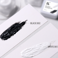 HS Nail Art 8g Gel Peinture 3D en Relief, Gel UV/LED Noir Sans Résidu, Gel de Modelage Plâtre/Gypse, Logo Personnalisé