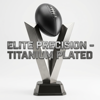 Trofeo de Fútbol Personalizado de Metal Pesado Vector V, Chapado en Titanio, Fundido a Presión, Premio Personalizado para Eventos Deportivos