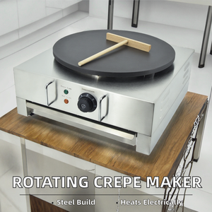 Crêpière et crêpière rotatives électriques commerciales d'acier inoxydable avec la fonction automatique de sandwich - Product Image 2