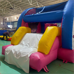 Castillo Inflable Personalizado de Fábrica Marca QY, Material de PVC Comercial, Castillo Inflable con Tobogán de 4x4.5M, Modelo QY001 - Product Image 3