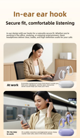 Nouveau casque sans fil universel pour ordinateur et téléphone portable, à fixation auriculaire, longue autonomie, protocole Led6.0, étanche IPX4, tactile LED