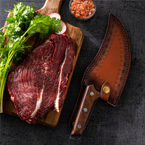 Cuchillo de Cocina <span class=keywords><strong>Pequeño</strong></span> Forjado con Diseño de Anillo para Dedo, Cuchillo Multiusos para Deshuesar y Limpiar Pescado con Patrón de Martillo para Supervivencia al Aire Libre - Product Image 2