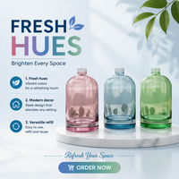 Bouteille en verre colorée réutilisable, petite, vide, pour diffuseur d'arômes, diffuseur de parfum d'intérieur, bouteilles en verre pour diffuseur de roseaux