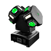 120W RGBW 4-in-1 Moving Light Bühnenbeleuchtung Zweiköpfige LED Goldene Leuchte DMX512-gesteuert für Disco Nachtclub Konzert Event