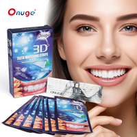 Tiras Blanqueadoras de Dientes Onugesmile de Baja Sensibilidad con Sabor a Frutas, Seguras para el Esmalte, sin Peróxido