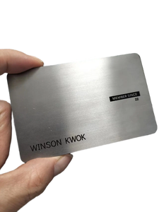 Tùy Chỉnh Kim Loại Thép Không Gỉ Kinh Doanh Thẻ Kinh Doanh Với Không Có Chip Thành Viên Vip Chải Dập Nổi Dải Từ Mã QR - Product Image 5