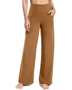 Pantalones deportivos de yoga para mujer, de pierna ancha, elásticos, holgados, con bolsillos y cinturón, ideales para ocio y actividades transfronterizas. - Product Image 5