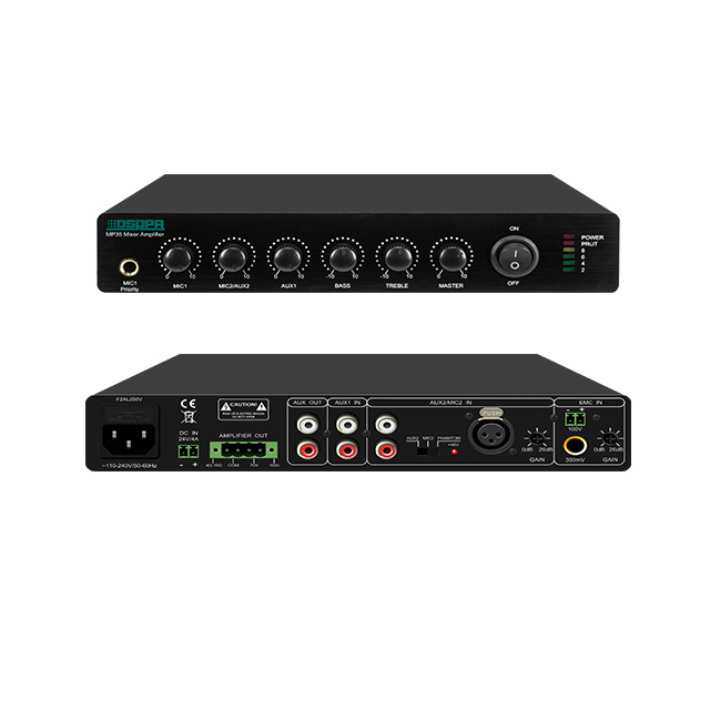PA System Solution 35w 60w 70v 100v 4ohm 8ohm 16ohm Class D Sound 1U Digital Power Amplifier