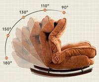 Fauteuil à bascule inclinable réglable multi-positions, canapé paresseux pliable, transat relaxant pour salon, chambre, balcon