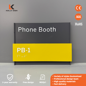 Kelly Custom all'ingrosso piastra porta Braille con Bump Touch segnaletica di guida di bordo di alta illuminazione e Logo speciale segno di Prompt per non vedenti - Product Image 2
