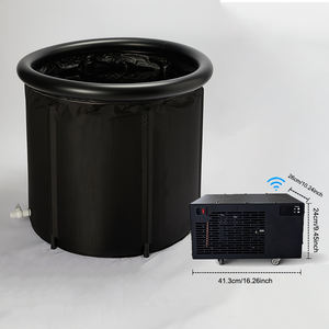 Ensemble de refroidisseur de bain de glace portable ICEMEND 0,3 CV avec télécommande WiFi, refroidisseur d'eau, baignoire de plongée froide gonflable pour la récupération en extérieur - Product Image 1