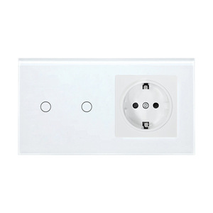 Avrupa Almanya Schuko Akıllı Yaşam Dokunmatik Panel Ev Tekli Priz 16A 100-240V Cam Duvar Prizi 228mm 40000 Döngülü Kolay - Product Image 3