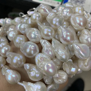 המפעל הסיטונאי לבן טבעי 20-25 מ "מ פנינים מים מתוקים לא סדירים גדילים פנינים מים מתוקים לא סדירים קווצות פנינים - Product Image 6