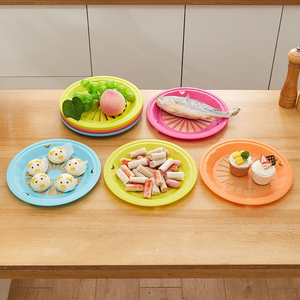 Wholesale New Hot Selling Plastic Circular <b>Tray</b> Multi Functional Food Storage Rack for Household Kitchen Vegetable Drain - Product Image 2